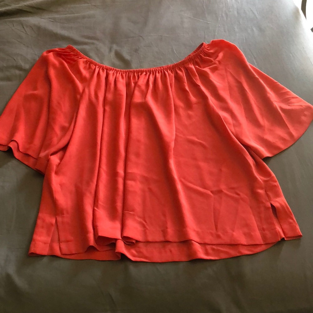 Loft peach flowy blouse